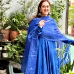 Royal Blue Uppada Silk Suit 1