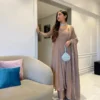 Shimmer chinnon anarkali suit 2