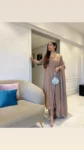 Shimmer chinnon anarkali suit 2