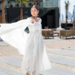 White chanderi anarkali suit price 1