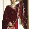 Moroon Velvet Suit 1