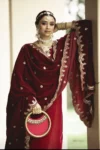 Moroon Velvet Suit 1