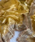 Yellow tissue silk saree 2