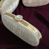 Oval shimmer box clutch 2