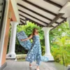 Cotton Blue Anarkali Suit 2