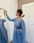Ferozi Straight Cut Uppada Silk Suit With Embroidered Dupatta 4