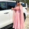 Pink uppada silk suit 2