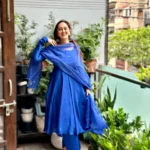 Royal Blue Uppada Silk Suit 3