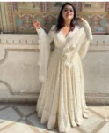 White luckwoni anarkali suit 4