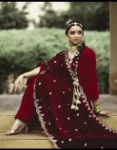 Moroon Velvet Suit 2