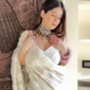 White Floral Embroidered Saree 2