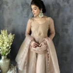Beige organza suit 4