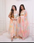 Candy Colour Pop Organza Suit 4