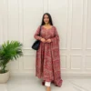 Chanderi Printed Anarkali Suit Price 2