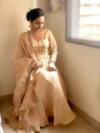 Cream uppada silk suit with gota duppatta 4