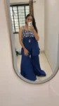 Royal Blue Slit Kurti and Palazzo Set 2