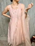 Baby Pink Uppadda Silk Anarkali Suit 6