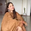 Brown Uppada Silk Anarkali Suit With Embroidered Dupatta 2