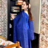 Royal Blue Uppada Silk Suit 2