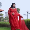 Blood Red Anarkali Suit 2