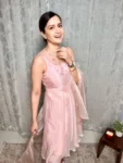Baby Pink Uppadda Silk Anarkali Suit 7