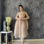 Beige organza suit 2