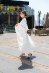 White chanderi anarkali suit price 4