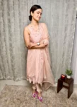 Baby Pink Uppadda Silk Anarkali Suit 2