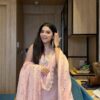 Rose Pink Hand Work Sharara Set With Hand Work Duppatta 1