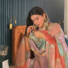 Purple Tissue Sharara Set With Multi Colour Embroidered Dupatta 1