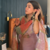 Purple Tissue Sharara Set With Multi Colour Embroidered Dupatta 2