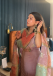 Purple Tissue Sharara Set With Multi Colour Embroidered Dupatta 2