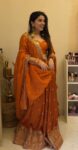 Rust Orange Gajji Silk Lehenga 1