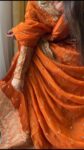 Rust Orange Gajji Silk Lehenga 2