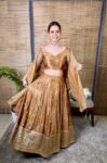 Golden Gajji Silk Lehenga With Tissue Duppatta 6