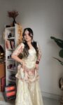 Tissue Heavy Work Off White Sharara Set 7