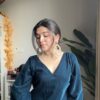 Teal Blue Velvet Suit 2