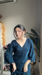 Teal Blue Velvet Suit 2