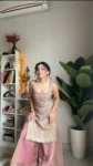 Crystal Pink Banarsi Sharara Set 4