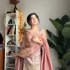 Crystal Pink Banarsi Sharara Set 1
