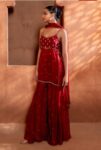 Red Uppada Silk Suit 1