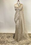 Hand work organza saree 2
